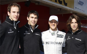 Mercedes-Benz, DTM, Roberto Merhi, Christian Vietoris, Robert Wickens, Michael Schumacher, MERCEDES AMG PETRONAS