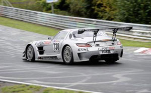 Rennstrecken-Premiere fr den SLS AMG GT3 auf der Nrburgring-Nordschleife