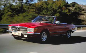 Mercedes-Benz SL-Roadster der Baureihe 107 aus den Jahren 1971 bis 1985