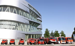 Feuerwehr im Mercedes-Benz Museum
