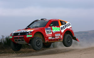 Mitsubishi bei der Rallye Dakar