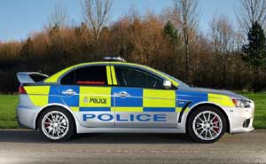 Lancer Evolution X der Polizei von South Yorkshire/England