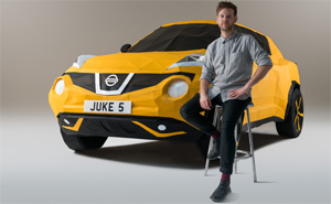 Nissan Juke als Origami-Modell 