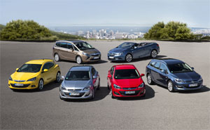 Opel Astra-Familie, Zafira Tourer und das Cabrio Cascada