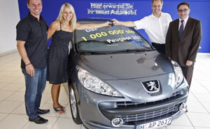 bergabe des einmillionsten Peugeot 207