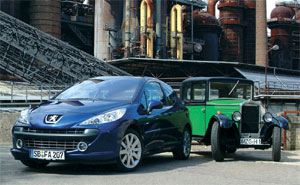 Peugeot 207 und Peugeot 201