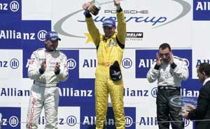 Uwe Alzen / Richard Lietz / Fabrice Walfisch Porsche Michelin Supercup GP Frankreich 2005