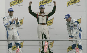 Podium: Jrg Hardt (GER), Marco Holzer (GER) , Uwe Alzen (GER) Porsche Carrera Cup Deutschland, Hockenheim 2008