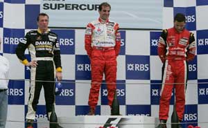 Podium: Jaap van Lagen, Jeroen Bleekemolen (NED) und Stefan Rosina (SVK)