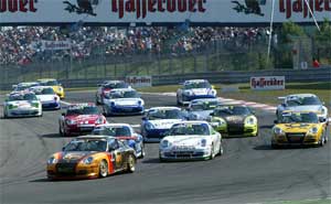 Start zum fnften Lauf des Porsche Carrera Cup auf dem Nrburgring