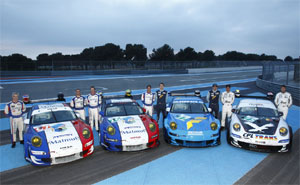 Porsche-Teams, Le Mans Series, Test in Le Castellet, Frankreich