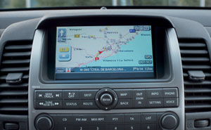 Birdview-DVD-Navigationssystem im Nissan Pathfinder