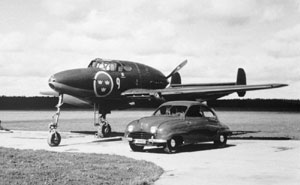 Saab 92 und Flugzeug J21