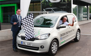 Skoda Citigo CNG und Gerhard Plattner