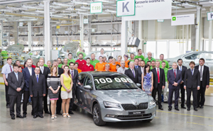 SKODA Superb 100.000 mal produziert