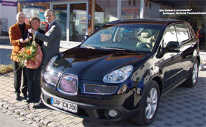 Rosi Mittermaier und Christian Neureuther fahren Subaru Tribeca