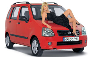 Suzuki Wagon R+ City mit Michaela Schaffrath