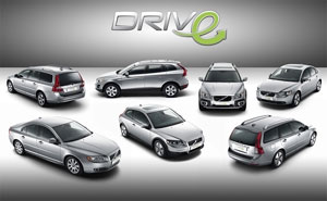 Volvo DRIVe range with logotype, C30, S40, V50, S80, V70, XC60, XC70