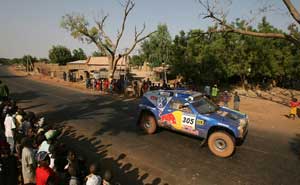 Giniel de Villiers/Tina Thörner, Volkswagen Race Touareg 2, 11. Etappe Rallye Dakar