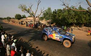 Giniel de Villiers/Tina Thrner, Volkswagen Race Touareg 2, 11. Etappe Rallye Dakar