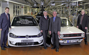 42-millionste Auto aus dem Werk Wolfsburg ist ein VW GTE