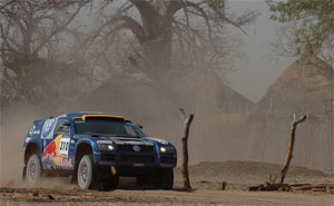 Jutta Kleinschmidt/Fabrizia Pons (D/I), Volkswagen Race-Touareg, 15. Etappe Rallye Dakar