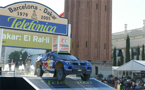 Robby Gordon/Dirk von Zitzewitz (USA/D), Volkswagen Race-Touareg, 1. Etappe Rallye Dakar