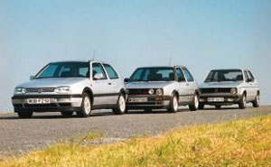 3 Golf GTI-Generationen