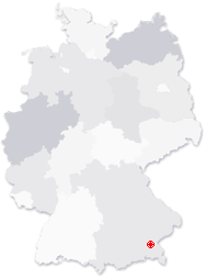 Lage von Burghausen in Deutschland