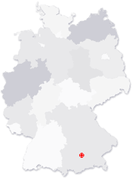 Lage von Garching bei Mnchen in Deutschland