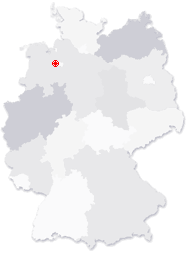 Lage von Hude (Oldenburg) in Deutschland