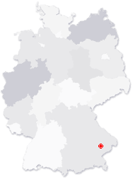 Lage von Knzing in Deutschland