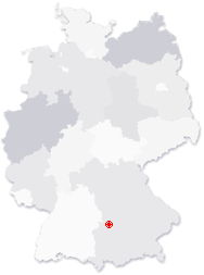 Lage von Oberndorf am Lech in Deutschland