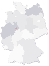 Lage von Paderborn in Deutschland