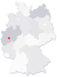 Lage von Solingen in Deutschland