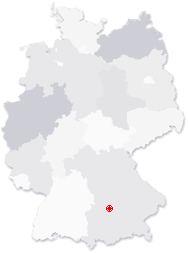 Lage von Waidhofen in Deutschland