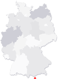 Lage von Hall in Tirol in Deutschland