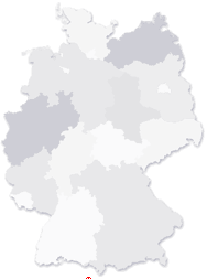 Lage von Nziders in Deutschland